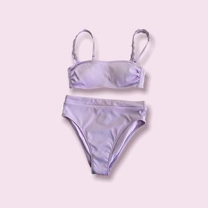 Two Pieces Swimsuit Colour Purple